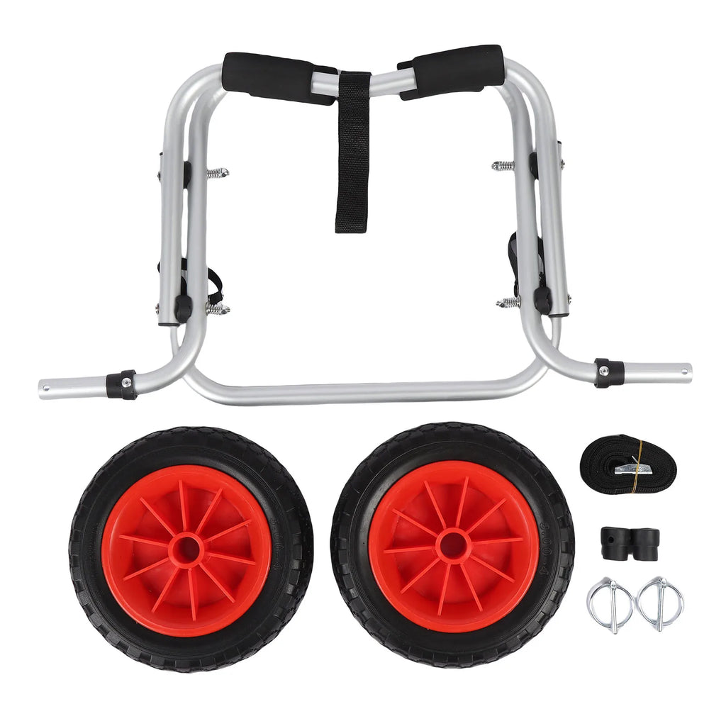 Kayak Cart Trolley with 10 Inch Solid Airless Tires Wheels Folding Universal Boat Dolly Canoe Transport Carrier for Floats Kayak