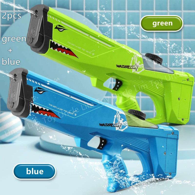 Large Capacity Water Guns Shark Adult Automatic Electric Water Gun Children Outdoor Beach Games Pool Summer Toys High Pressure