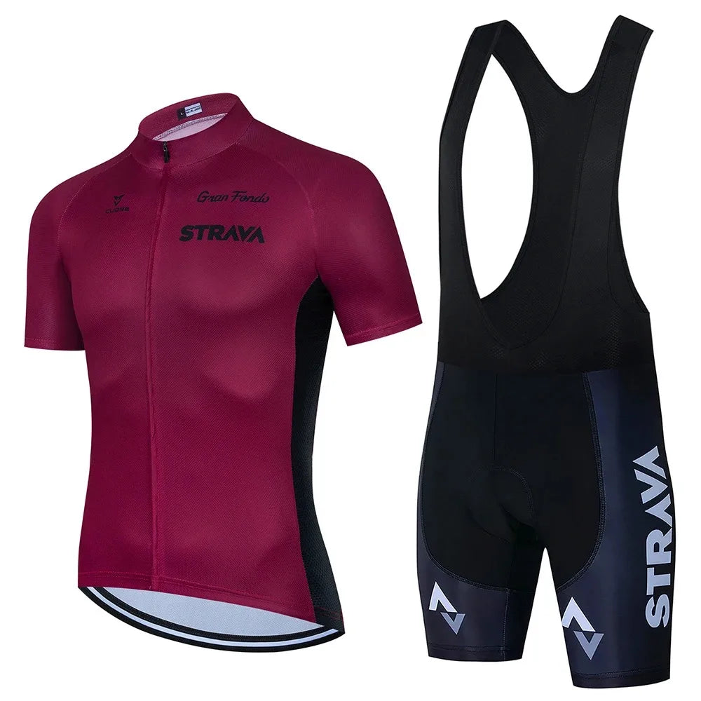 STRAVACycling Clothes For Men Cycling Sets Mountain Bike Clothes Man Summer Cycling Suit Cycling Pants Cycling Shirt Equipment