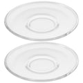 4Pcs Tea Clear Glass Plates Saucers Clear Glass Plates Round Decorative Coffee Snack Dishes Cups Saucers Kitchen Dining Bar