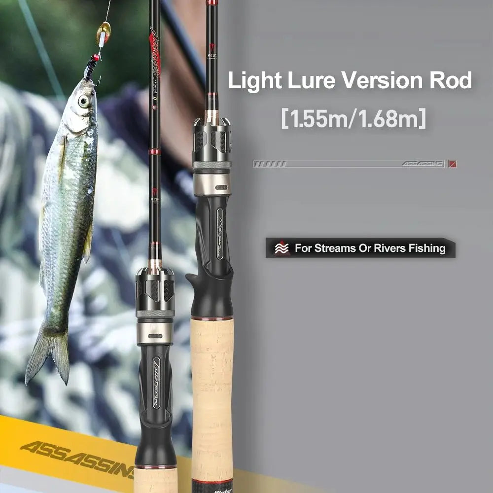 Histar Assassins II Fishing Rod Saltwater 40+30T Toray Carbon 1.55-1.68m BFS DKK-A Titanium Guides Tape Fast Action UL-MH Hard