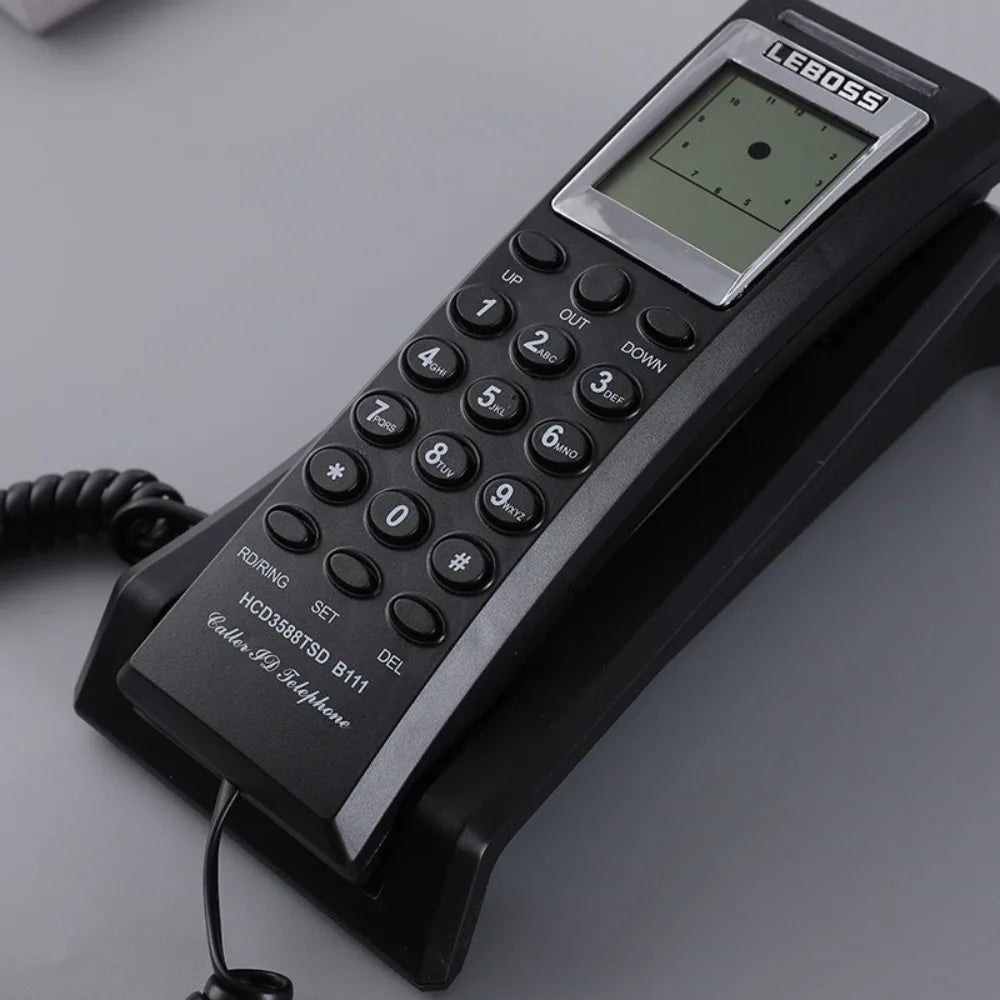 NEW Wall Mounted Wired Telephone Desktop Landline Corded Phone Handset Compact House Phones Hotel Home Office