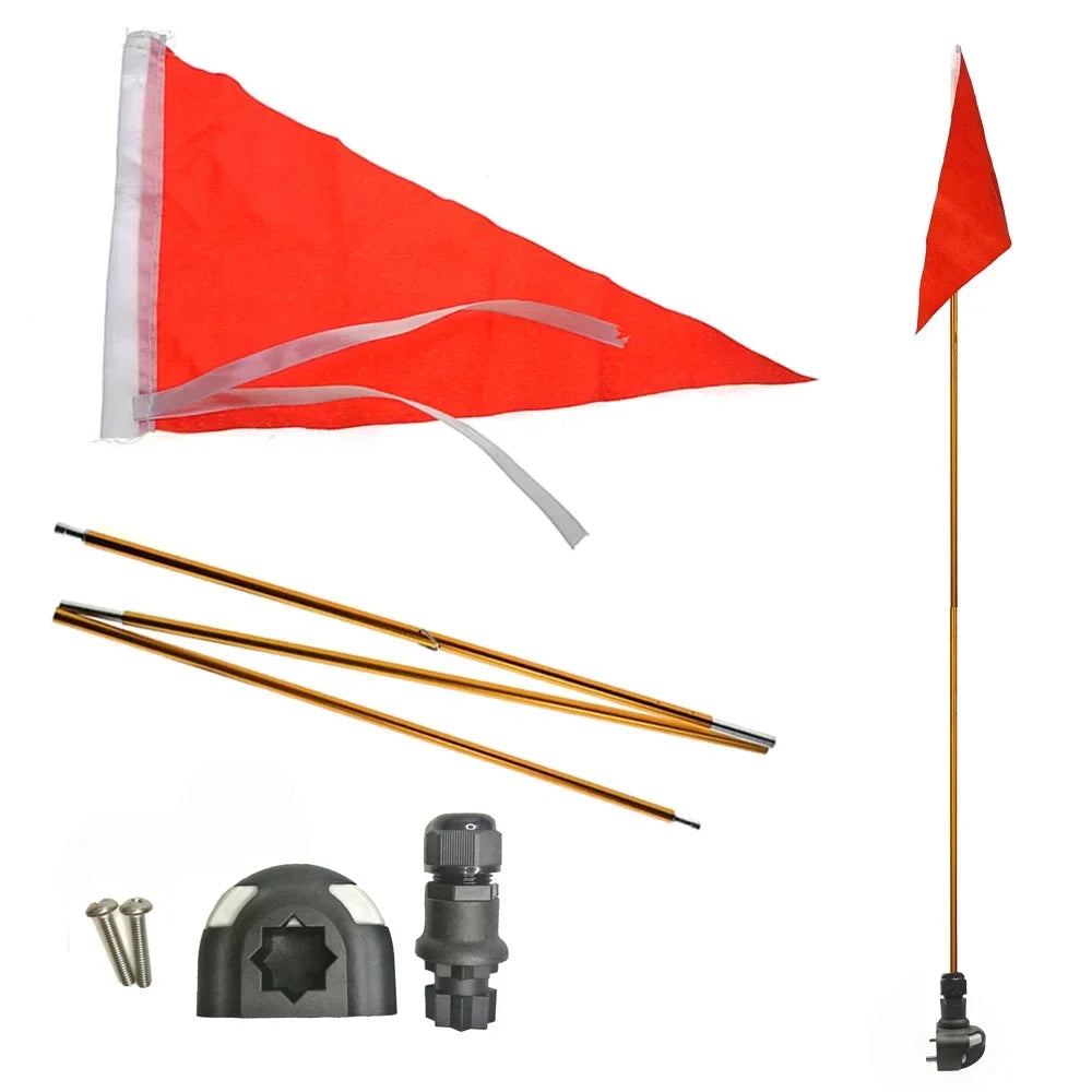 Kayak Safety Flag Canoes Paddle Boards Fishing Boat Foldable Flag