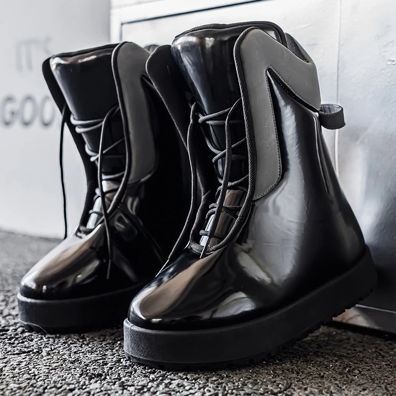 Men's shoes in autumn and winter, high top, niche fashion, versatile and casual, divided into winter casual shoes