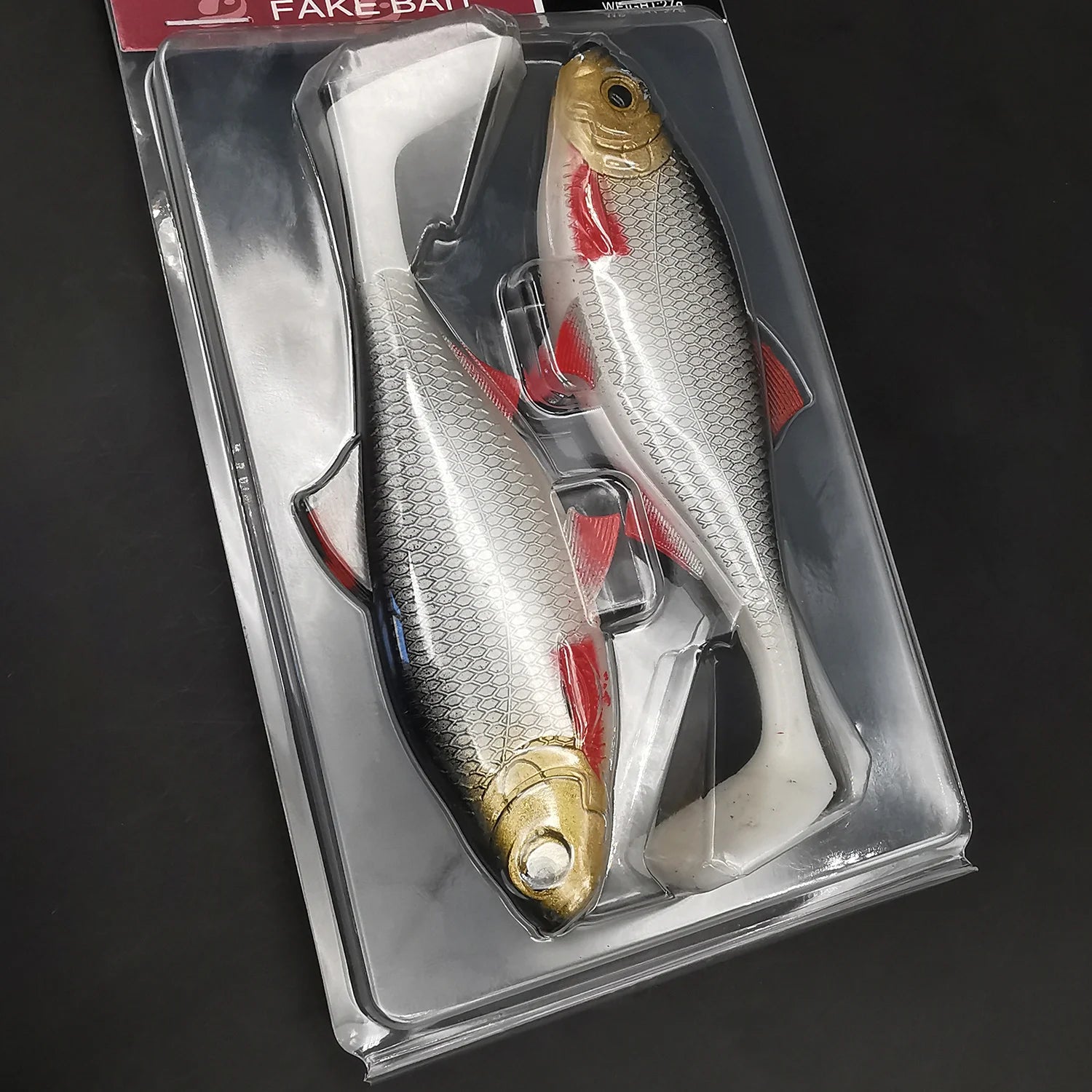 ANFS 2pcs Soft Fishing Kit 3D 14cm/5.5Inch Artificial Bait Shad Pike Perch Zander Catfish Fishing Tackle Isca Artificial