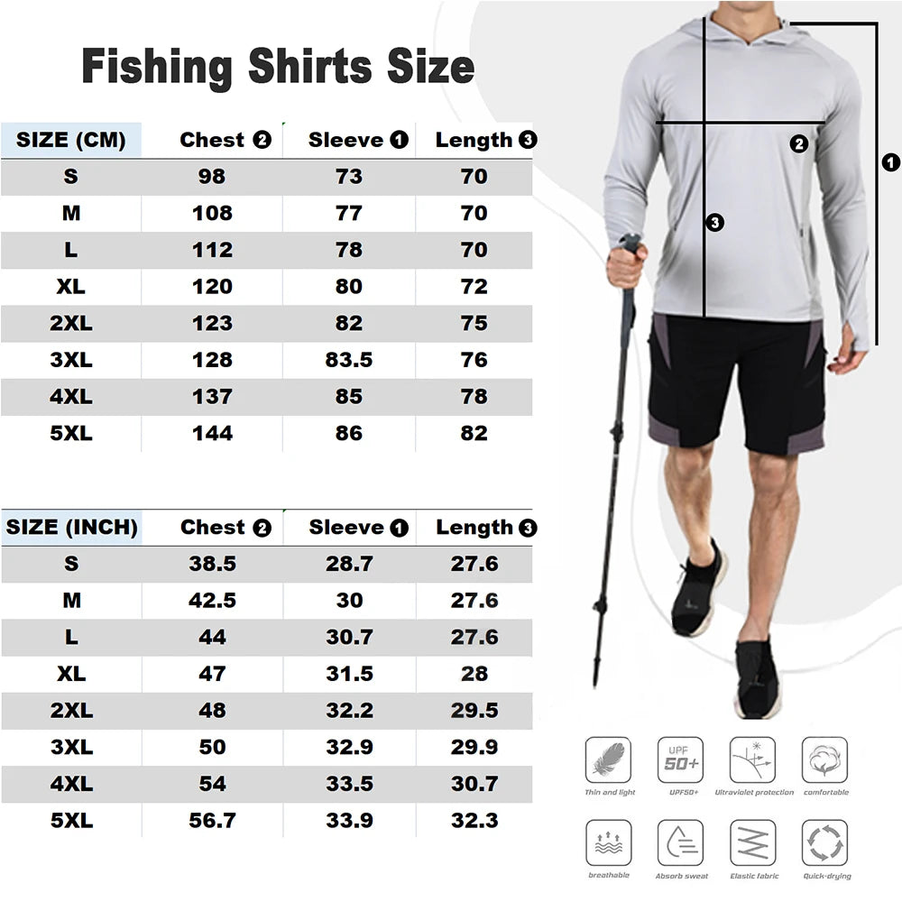 Fishing Clothing Summer Outdoor Sports Long Sleeve Breathable Quick Drying  Fishing Shirt Sunscreen Hiking Clothes