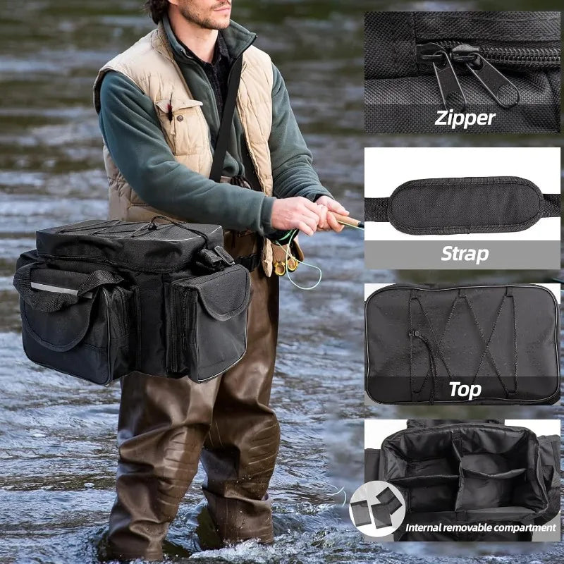 Tackle Bag- Fishing Tackle Bags- Suitable for 3700/3600/3500 Tackle Box Organizer- Portable Fishing Gear Bag