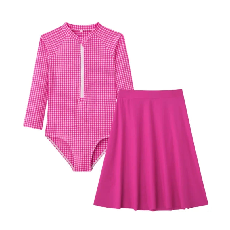 Clearance sale AS 2025 kids gingham swimwear collection