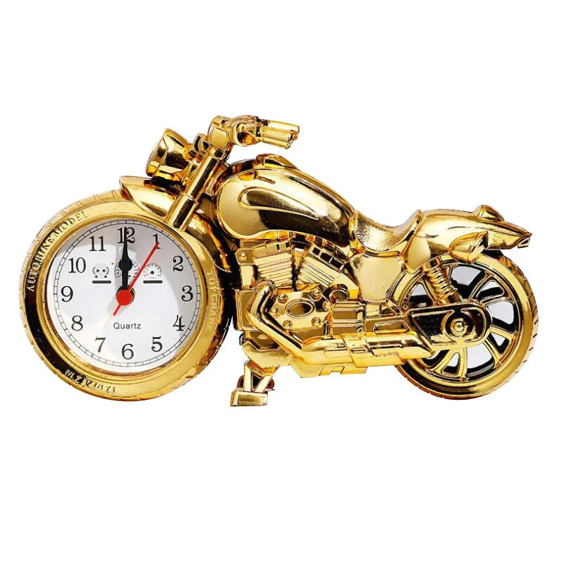Vintage Alarm Clock Motorcycle Model Creative Desktop Clock Funny Multi-Purpose Bedside Office Clock Home Desktop Decoration