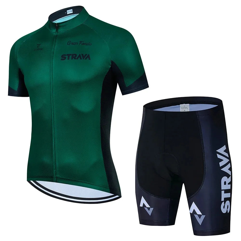 STRAVACycling Clothes For Men Cycling Sets Mountain Bike Clothes Man Summer Cycling Suit Cycling Pants Cycling Shirt Equipment