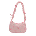 Women's Bags New Sweet Print Canvas Handbags Korean Floral Bow Printed Zipper Tote Bag Female Small Shoulder Bag
