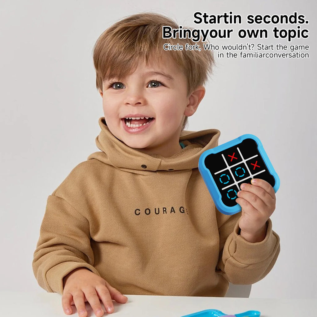 Portable Tic Tac Toe Game Console Toys Handheld Electronic Puzzle Chessboard  Memory Training & Montessori Travel Toy Xmas Gifts