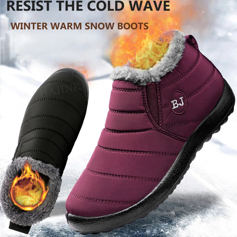 Men Boots 2025 Winter Shoes For Men Waterproof Snow Boots Winter Botas Hombre Warm Fur Ankle Boots Mens Botines