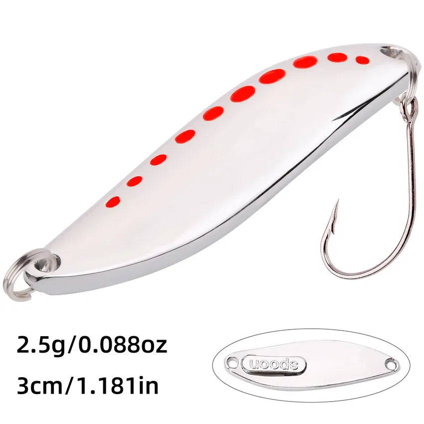 Metal Vib Leech Spinners Spoon Lures 2.5g 5g 7.5g 10g 15g 20g 25g 30g Artificial Bait Lure Fishing Tackle for Bass Pike Perch
