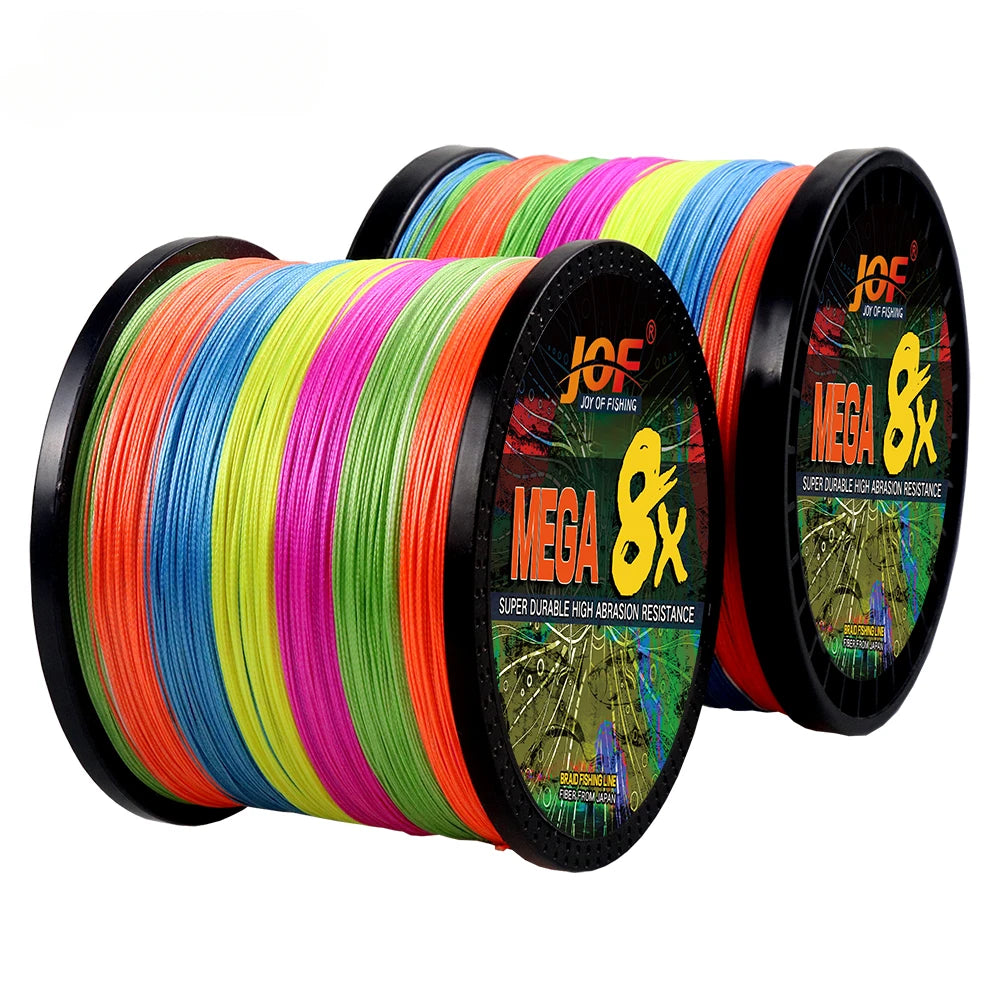 JOF Lure Braided Fishing Line 8 Strands 300M 500M Multifilament Fly PE Wire 18LB-78LB Strong Cord for Sea Bass Carp Accessories