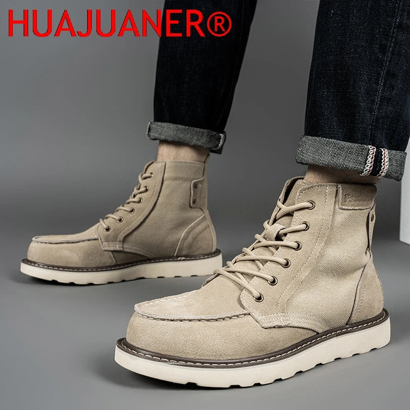 Outdoor Men Hiking Shoes Waterproof Tactical Leather Hunting Boots Desert Camping Sneakers Ankle Men Trekking Casual Shoes