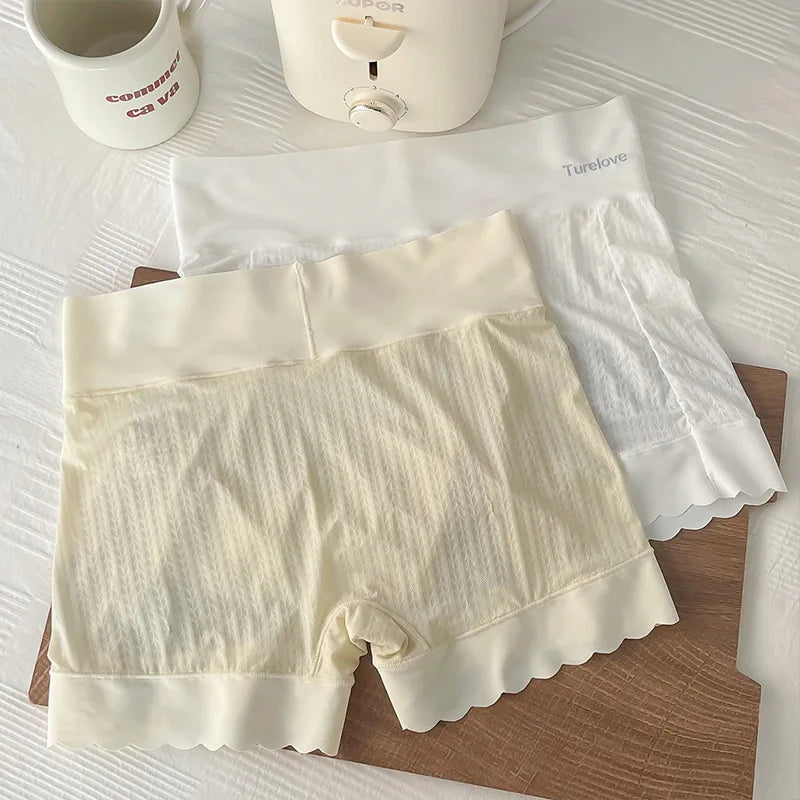 Women's Underwear Sexy Lace Panties High Waist Seamless Comfort Safety Pants Fashion Solid Color Girl Bottomed Boxer Pants
