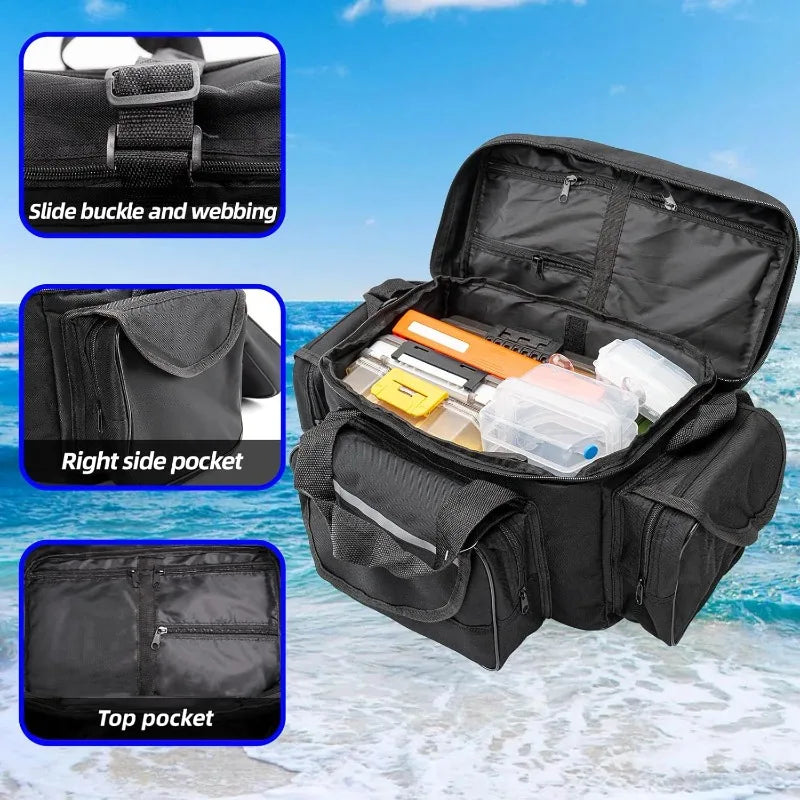 Tackle Bag- Fishing Tackle Bags- Suitable for 3700/3600/3500 Tackle Box Organizer- Portable Fishing Gear Bag