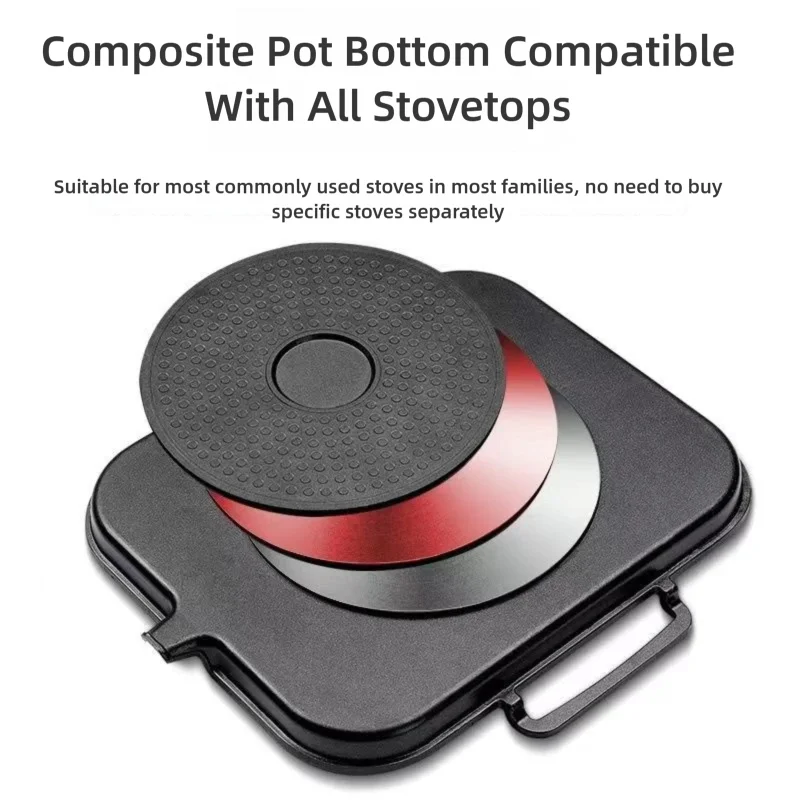 Korean Barbecue Grill Pan Indoor Outdoor Smokeless Cast Aluminum Cooking Skillet Nonstick Plate with Pour, for Gas and Induction