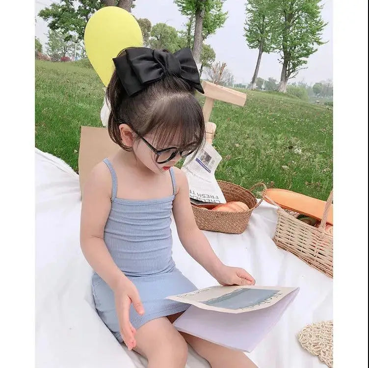 Kids Girl Clothes Summer New Sling Dress Slim Style Dresses Sweet and lovely Daily Casual Clothing for Child Girl