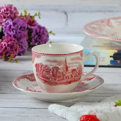 Porcelain Ceramic Plates Bowls Round 8/10 Inch Kitchen Cutlery Steaks & Cakes Desserts Dishes Coffee Cups