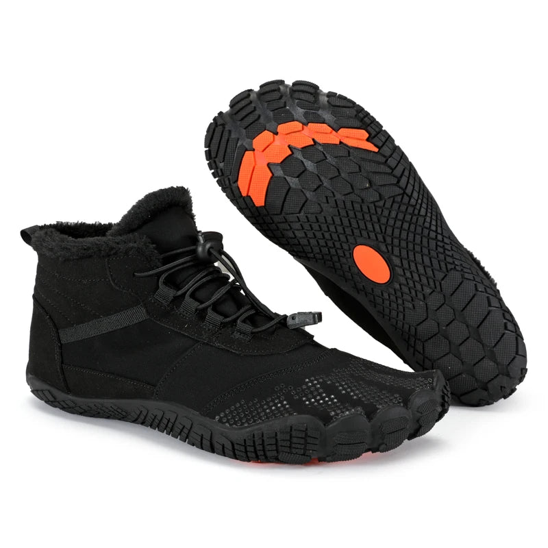 New Winter Boots for Men Women Snow Barefoot Casual Shoes Outdoor Work Shoes Ladies Warm Fur Men Ankle Shoes Male Snow Boots