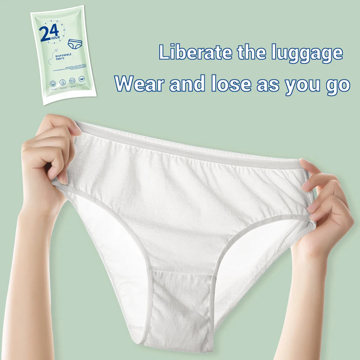 1 pack of two-day and one-night disposable bath towels, washcloths, underwear sets, travel portable daily necessities.