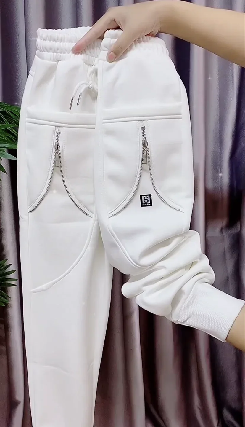 Casual Sweatpants 2025 Spring Autumn Loose Zipper Hallen Pants High Waist All-Match Slimming Fashion Y2k Sports Trousers Women