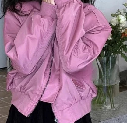 Child Clothing Korean Children's Girls' Outerwear Autumn and Spring New Casual and Fashion Jacket Kids Solid Color Coat