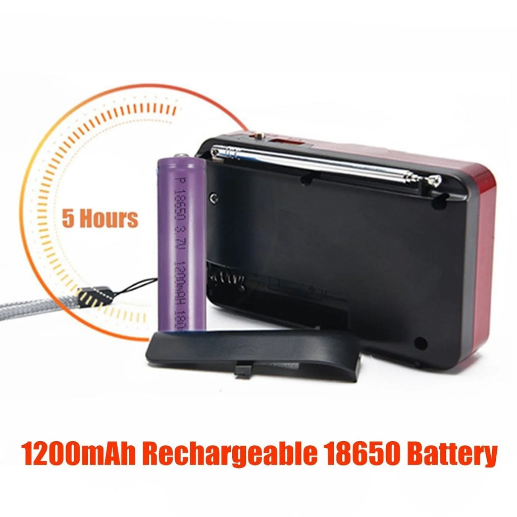 Portable Mini Radio Rechargeable Handheld FM USB TF MP3 Player Wireless Speakers Compact Audio Device