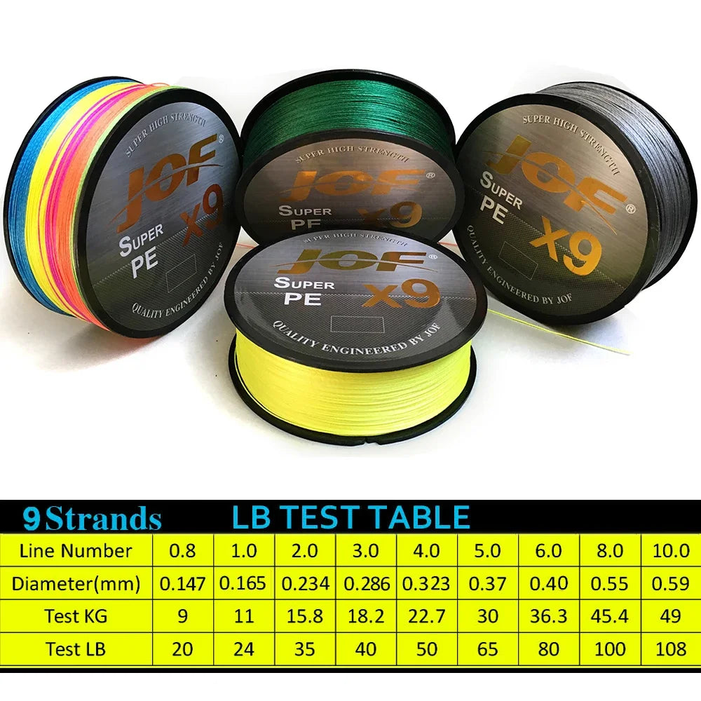 Braided Fishing Line 9 Strand 100M Spinning PE Multifilamento Japa Carp Fly Sea Saltwater Weave Extreme Pesca