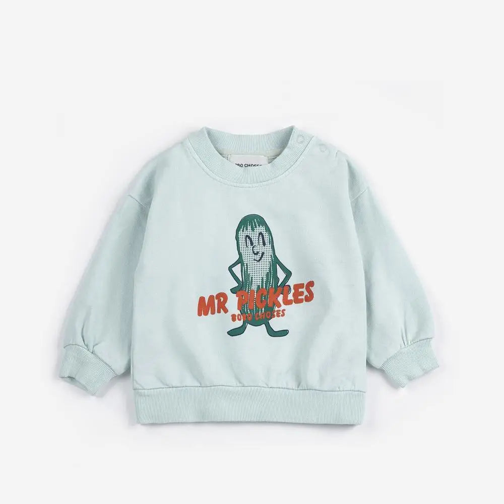 Kids Clothing 26 Boys Girls Hoodie Round Neck Plus Velvet Sweatshirt Girls Winter Clothes Boys Baby Tops Coat Child Clothing