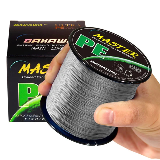 BAKAWA Braided Fishing Line 4 Strands 300M 500M 1000M Multifilament PE Fishing Line 10LB-85LB Strong Japan Cord For Carp Fishing