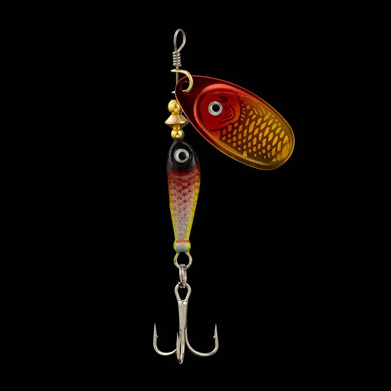 LUSHAZER Fishing spinner bait 9g spoon lure metal baits treble hook isca artificial fish wobbler feeder carp spinnerbait