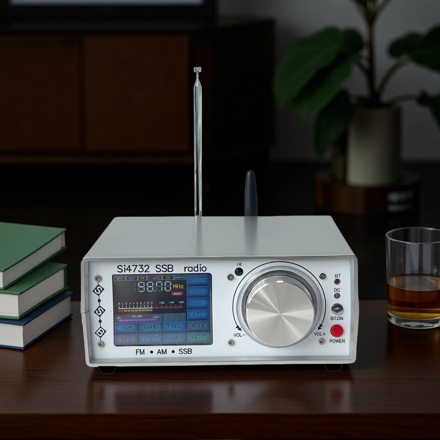 SI4732 Full-Band Stereo Radio, ATS25 Desktop FM/AM Radio & SSB Radio Wave Receiver, Supporting Bluetooth Transmission