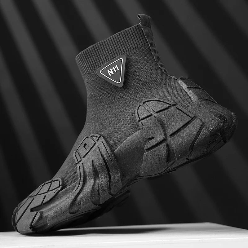 Outdoor Men Casual Boots Winter Designer Soft Sneakers Breathable Mens Socks Shoes Slip on Flat Lightweight Walking Sport Shoes