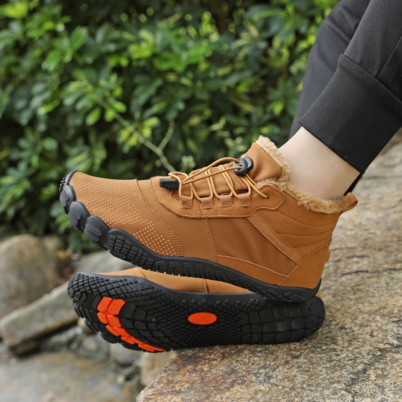 New Winter Boots for Men Women Snow Barefoot Casual Shoes Outdoor Work Shoes Ladies Warm Fur Men Ankle Shoes Male Snow Boots