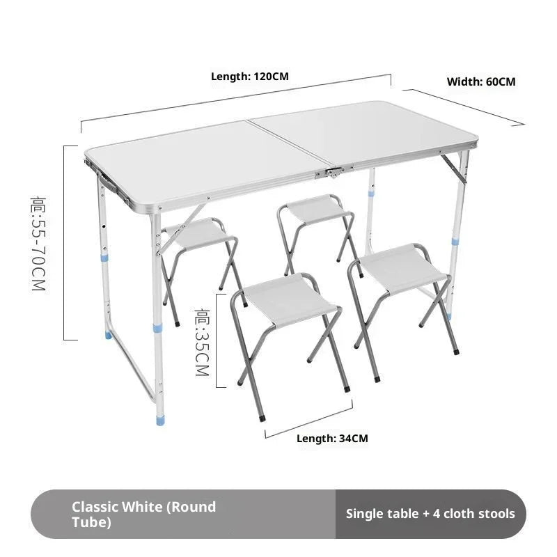 Portable Folding Camping Table Picnic IGT Accessories Lightweight Aluminum Adjustable Height Compact Sturdy Hiking RV Tailgate