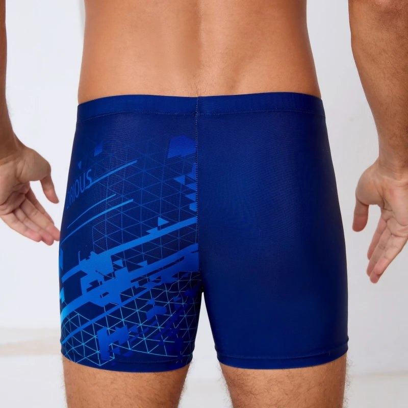 Men's Fashionable Anti-Embarrassment Swimsuit Shorts -Flat-Bottomed And Four-Corner Swim Trunks for Comfortable Water Experience