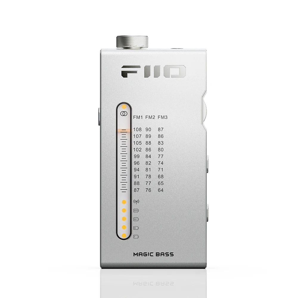 FiiO RR11 Portable HiFi FM Stereo Radio Receiver with analog PVR tuning, BASS+3D sound effects, 64MHz-108MHz