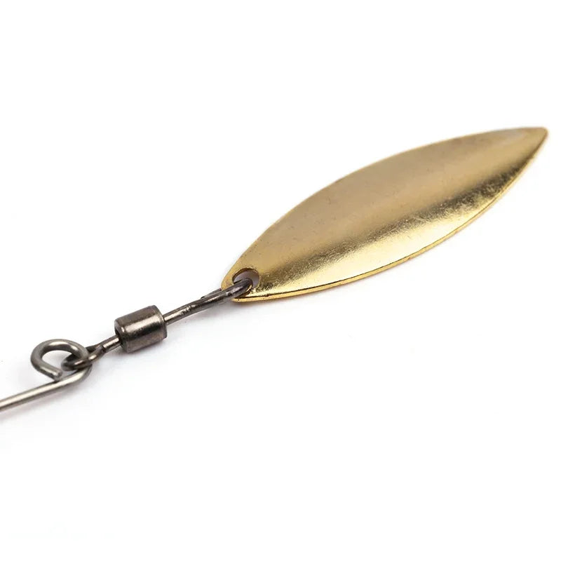 OUTKIT 5pcs 2.5g Spinner Fishing Lure Bait Spoon Swisher Buzzbait Bass Wire Bait Popper Vib Spinnerbait Lures Tackle Barb Pesca