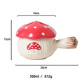 Red Mushroom ceramic Coffee Mug Dinner Plates Noodle Bowls Salad Bowls Teapot Cakepan Afternoon Tea Party Gift for Girl