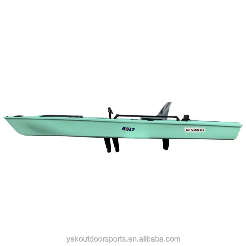 Yak Outdoors 13ft Fish Skiff Dual Propeller Pedal Drive Kayak 4m Sea Kayak for River Usage PE Plastic Hull 2 Person for Surfing