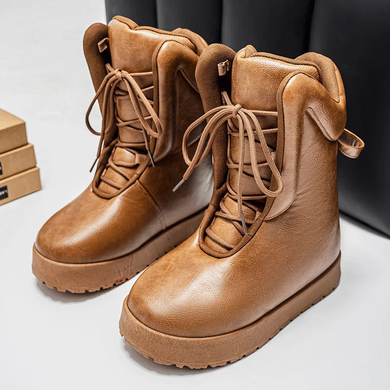 Men's shoes in autumn and winter, high top, niche fashion, versatile and casual, divided into winter casual shoes