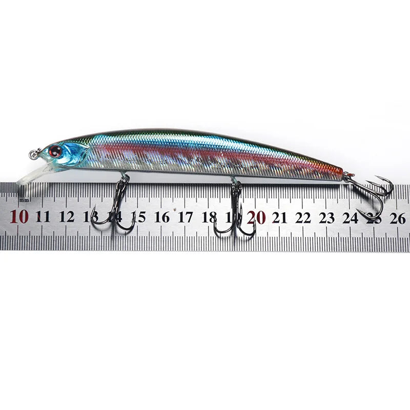 Fising Bait 13cm 20g  Sinking Minnow Lure 3 hooks Bass Long Cast Hard Bait Depth 0.5-2m