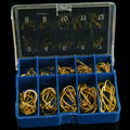 100PCS #3-#12 Fishhook Barbed Hooks Silver Black Gold High Carbon Steel Freshwater Fishing Hooks Sharp Jigging Carp Fishhooks