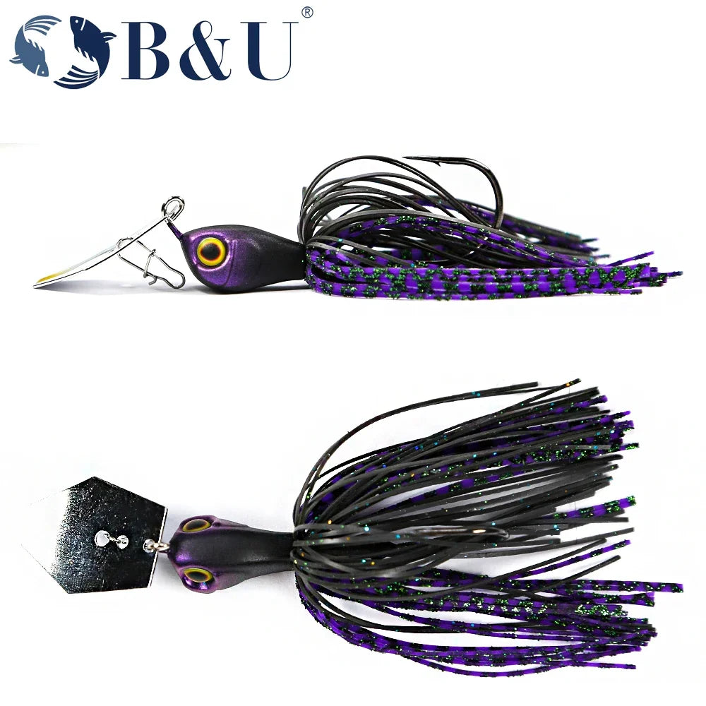 B&U Fishing Lure Chatter Bait Spinner Bait Blade Jig Dancer Buzzbait wobbler chatterbait for bass pik