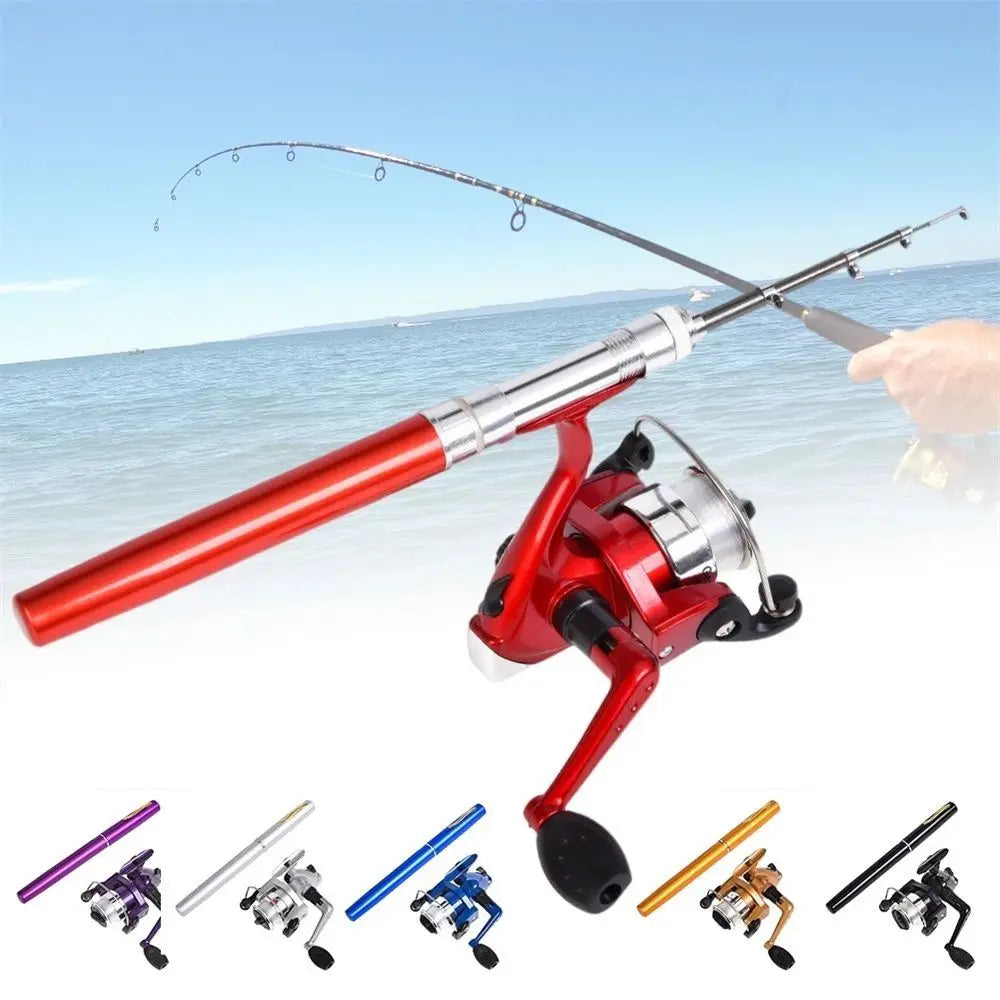 Fishing Supplies Portable Pen Style Fishing Rod Hard Spinning Mini Fishing Pole Ultra Short 1m Fishing Hand Pole River Pond
