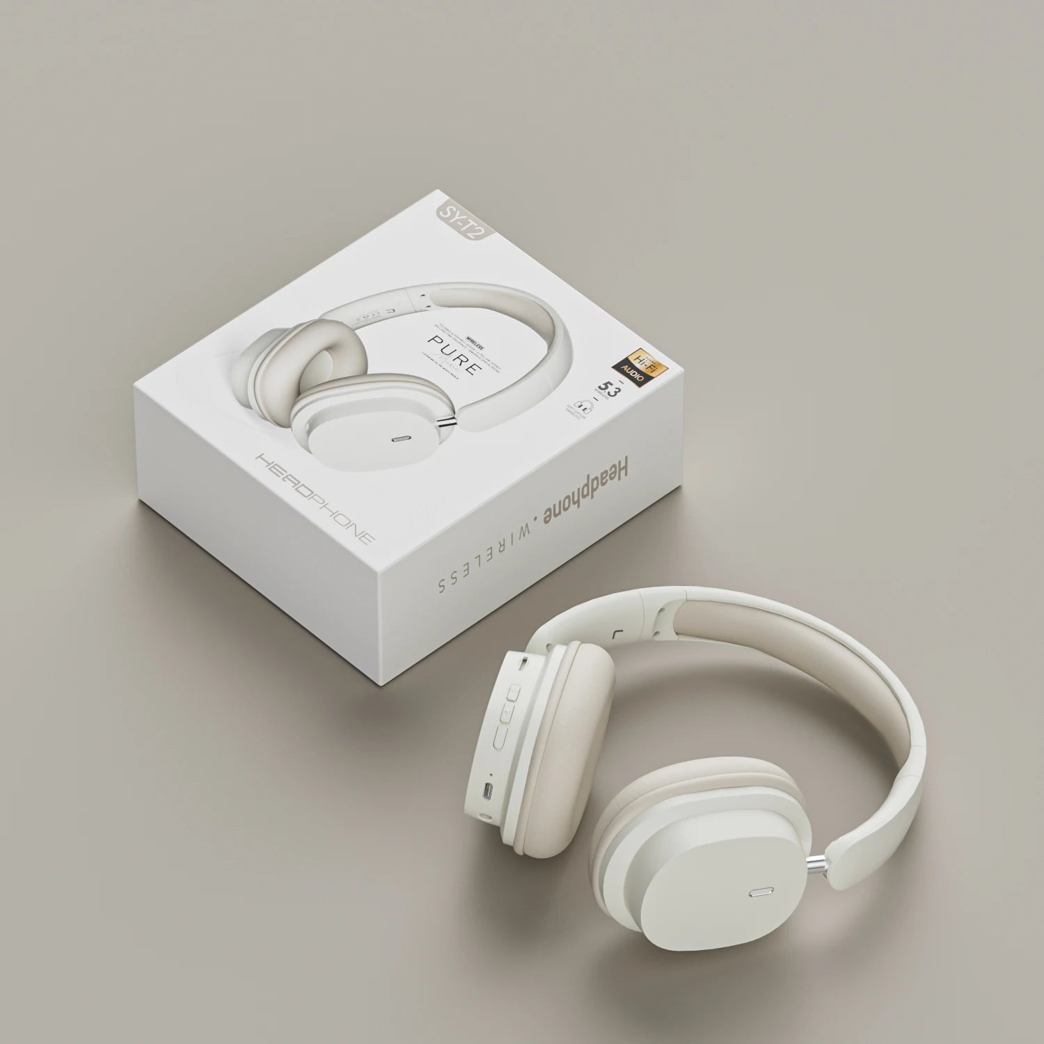 SY-T2 Wireless Bluetooth Headset With Microphone 9D Stereo Noise Canceling Headphone Choice Hifi Bass Hedset Original Packaging