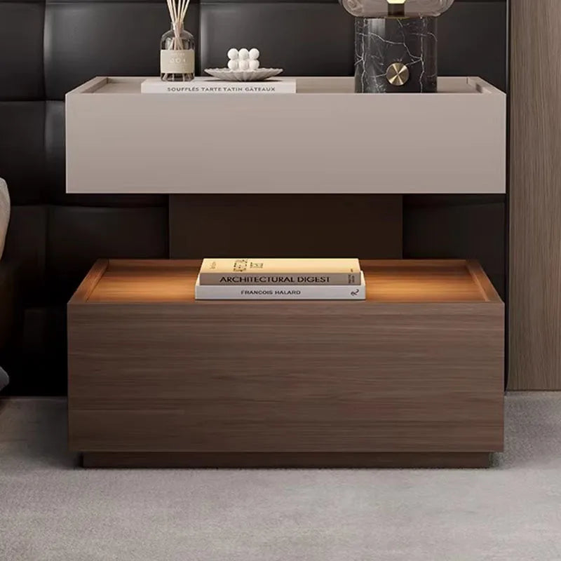 Luxury Decor Bedside Table Coffee Trendy Wood Vanity Living Room Nightstand Space Saving Cabinets Criado Mudo Home Furniture